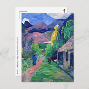 Paul Gauguin - Street in Tahiti Postcard