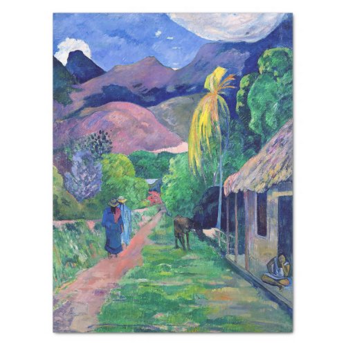 Paul Gauguin _ Street in Tahiti Tissue Paper