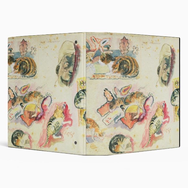 Paul Gauguin | Study of Cats and a Head (w/c on pa Binder (Background)