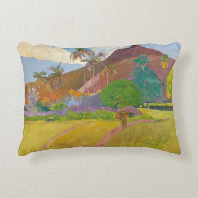 Paul Gauguin - Tahitian Landscape Accent Pillow (Front)