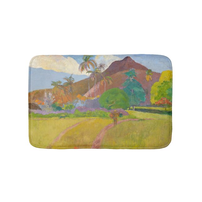 Paul Gauguin - Tahitian Landscape Bath Mat (Front)