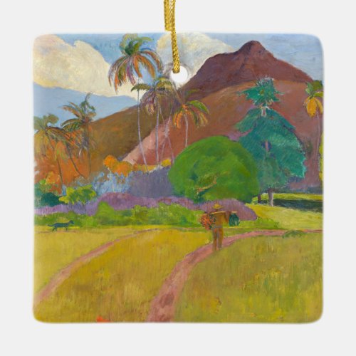 Paul Gauguin _ Tahitian Landscape Ceramic Ornament