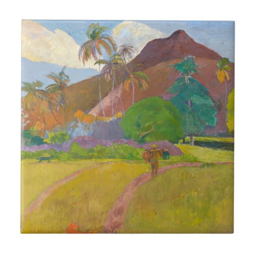 Paul Gauguin _ Tahitian Landscape Ceramic Tile