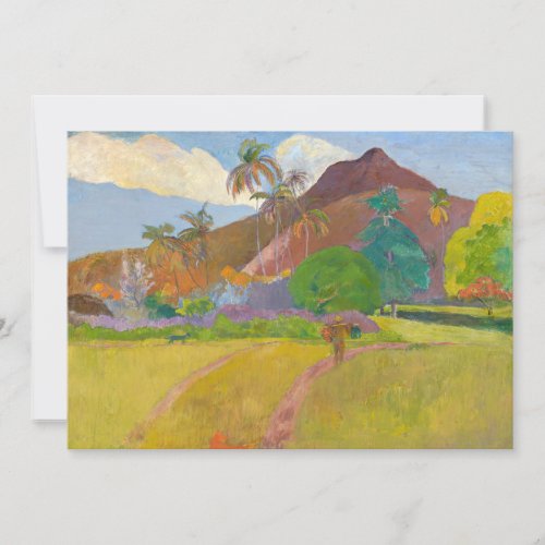 Paul Gauguin _ Tahitian Landscape Invitation