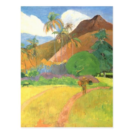 Paul Gauguin, Tahitian Landscape, Mountains Tahiti Postcard | Zazzle