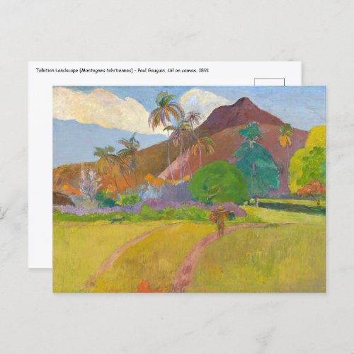 Paul Gauguin _ Tahitian Landscape Postcard