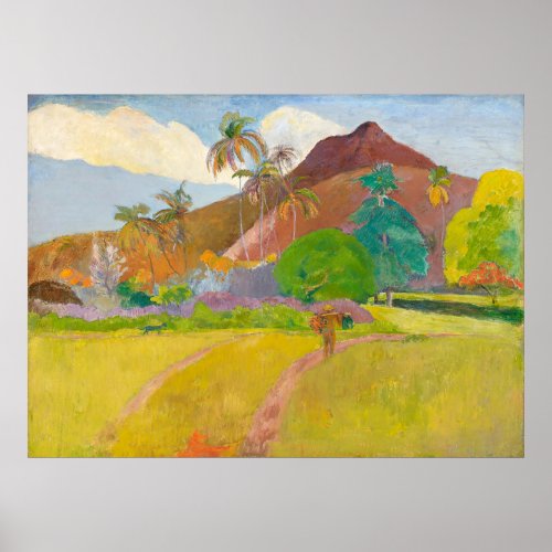 Paul Gauguin Tahitian Landscape  Poster