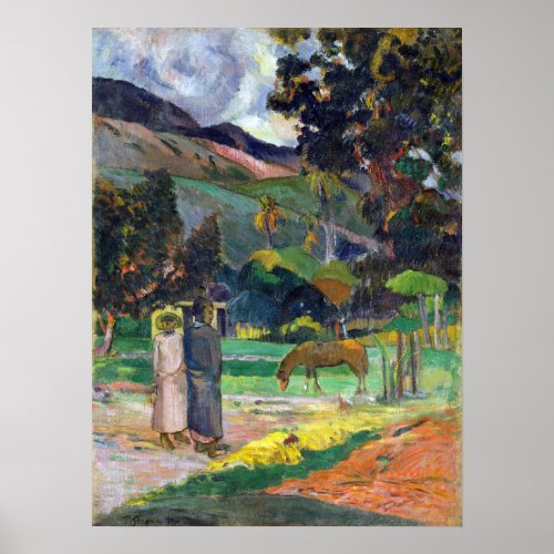 Paul Gauguin Tahitian Landscape Poster