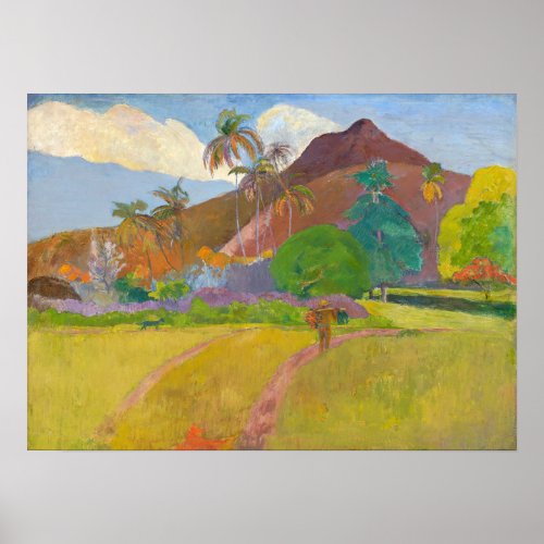 Paul Gauguin _ Tahitian Landscape Poster