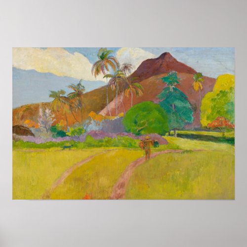 Paul Gauguin _ Tahitian Landscape Poster