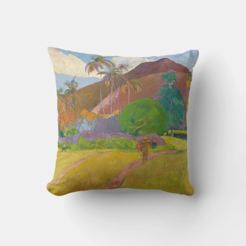 Paul Gauguin _ Tahitian Landscape Throw Pillow