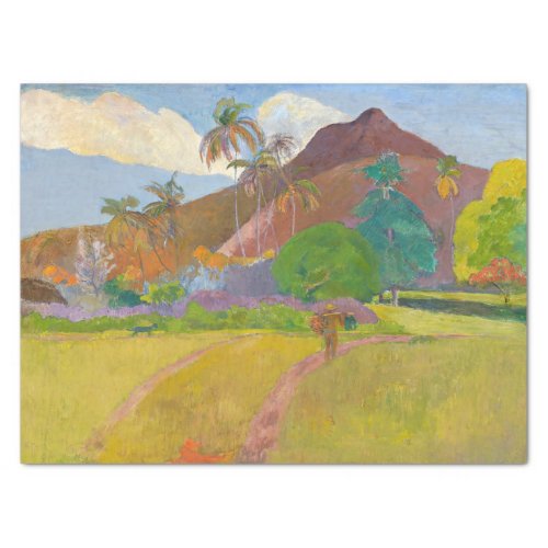 Paul Gauguin _ Tahitian Landscape Tissue Paper