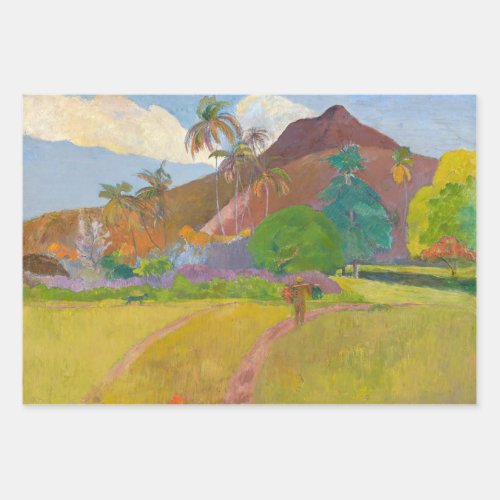 Paul Gauguin _ Tahitian Landscape Wrapping Paper Sheets