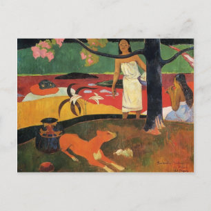 Paul Gauguin- Tahitian pastorale Postcard