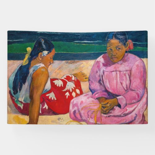 Paul Gauguin _ Tahitian Women on the Beach Banner