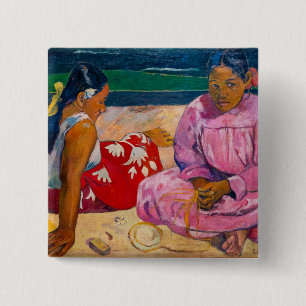 Paul Gauguin - Tahitian Women on the Beach Button