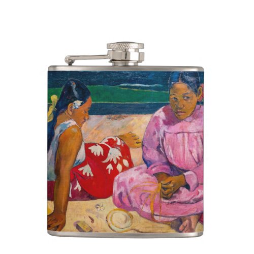 Paul Gauguin _ Tahitian Women on the Beach Flask