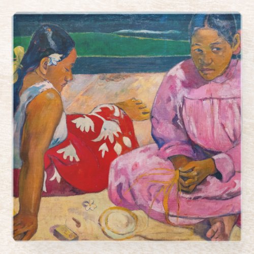 Paul Gauguin _ Tahitian Women on the Beach Glass Coaster