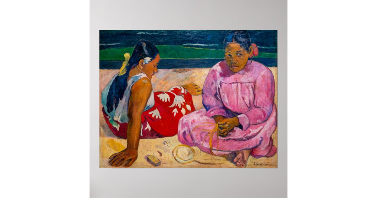 Paul Gauguin Tahitian Women on the Beach Poster Zazzle