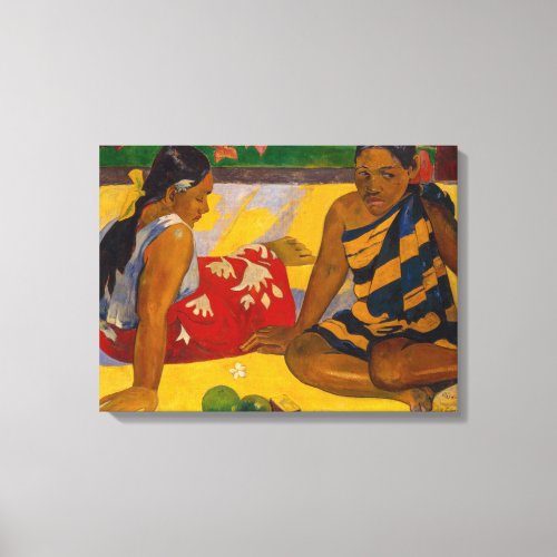 Paul Gauguin _ Tahitian Women  Parau Api Canvas Print
