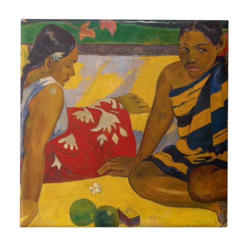Paul Gauguin _ Tahitian Women  Parau Api Ceramic Tile