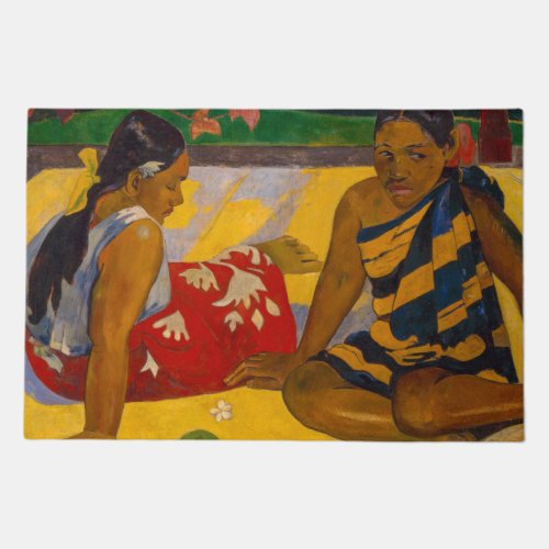 Paul Gauguin _ Tahitian Women  Parau Api Doormat