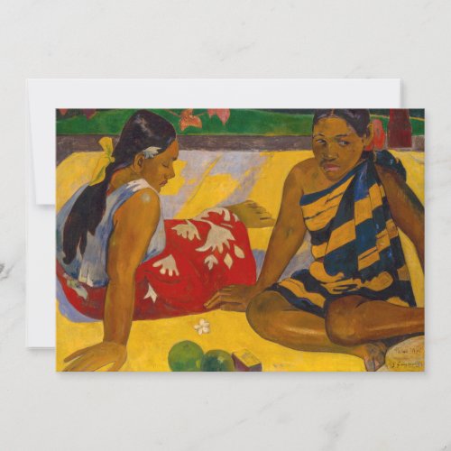 Paul Gauguin _ Tahitian Women  Parau Api Invitation