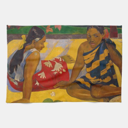 Paul Gauguin _ Tahitian Women  Parau Api Kitchen Towel