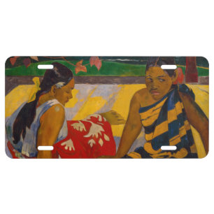 Paul Gauguin - Tahitian Women / Parau Api License Plate