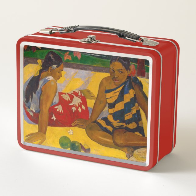 Paul Gauguin - Tahitian Women / Parau Api Metal Lunch Box (Front)