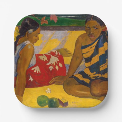 Paul Gauguin _ Tahitian Women  Parau Api Paper Plates