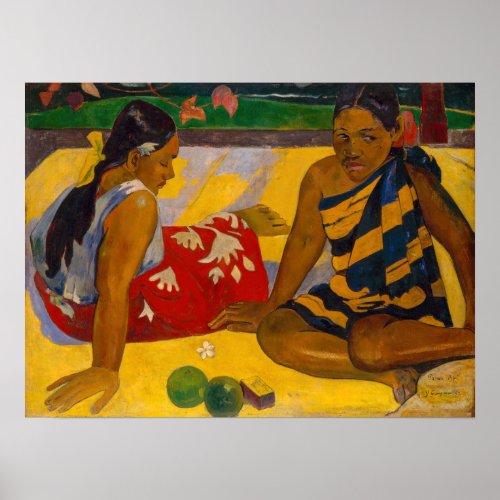 Paul Gauguin _ Tahitian Women  Parau Api Poster