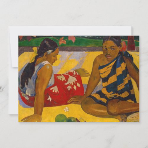 Paul Gauguin _ Tahitian Women  Parau Api Thank You Card