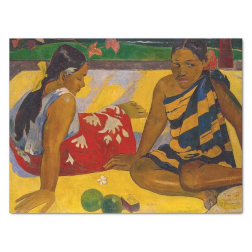 Paul Gauguin _ Tahitian Women  Parau Api Tissue Paper