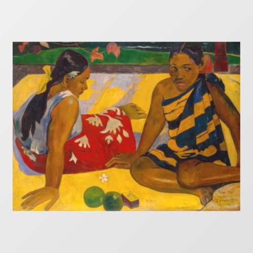 Paul Gauguin _ Tahitian Women  Parau Api Window Cling