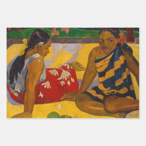 Paul Gauguin _ Tahitian Women  Parau Api Wrapping Paper Sheets