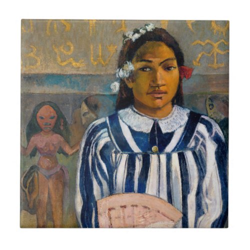 Paul Gauguin _ The Ancestors of Tehamana Ceramic Tile