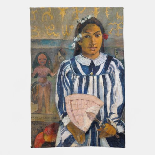 Paul Gauguin _ The Ancestors of Tehamana Kitchen Towel