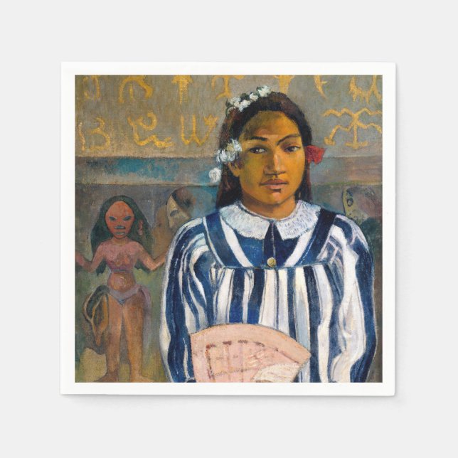 Paul Gauguin - The Ancestors of Tehamana Napkins (Front)