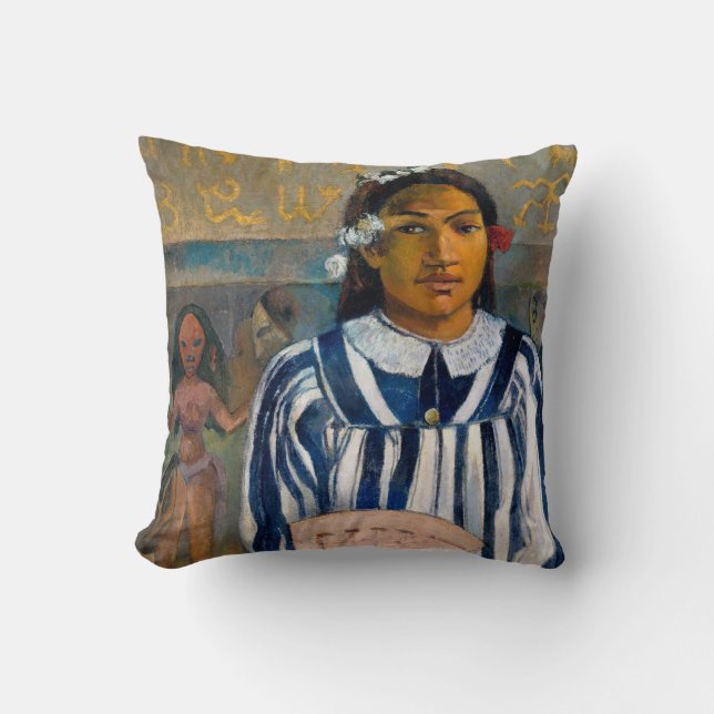 Paul Gauguin - The Ancestors of Tehamana Throw Pillow (Front)
