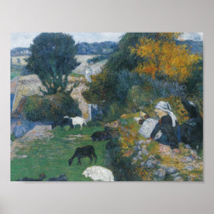 Paul Gauguin - The Breton Shepherdess Poster