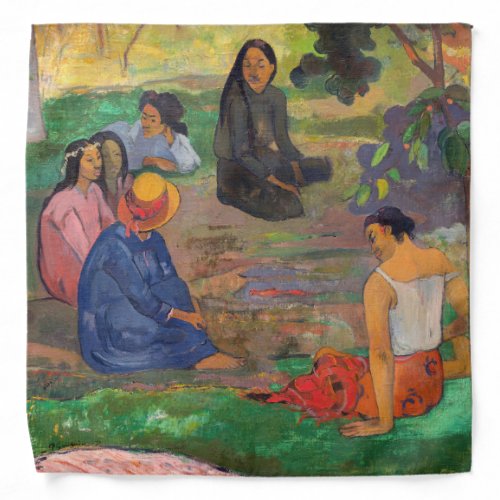 Paul Gauguin _ The Conversation  Les Parau Parau Bandana