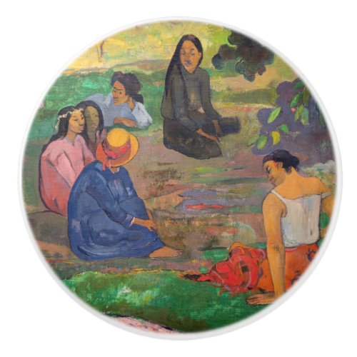 Paul Gauguin _ The Conversation  Les Parau Parau Ceramic Knob