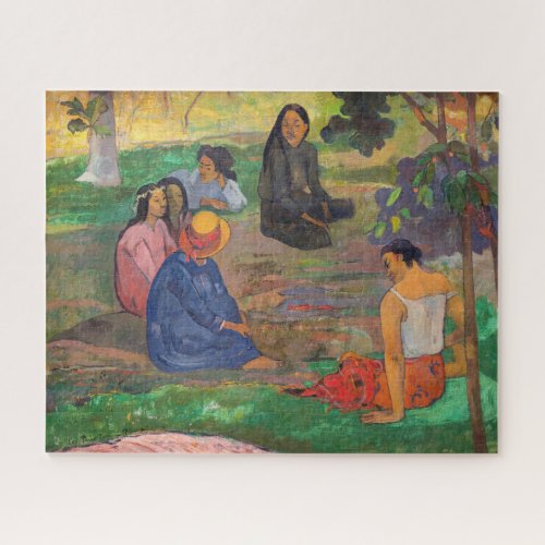 Paul Gauguin _ The Conversation  Les Parau Parau Jigsaw Puzzle