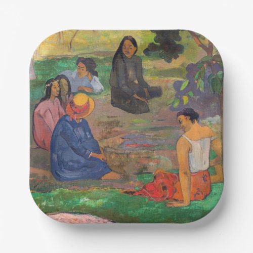 Paul Gauguin _ The Conversation  Les Parau Parau Paper Plates