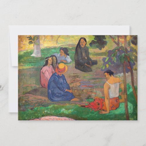 Paul Gauguin _ The Conversation  Les Parau Parau Thank You Card