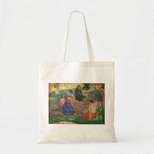 Paul Gauguin _ The Conversation  Les Parau Parau Tote Bag