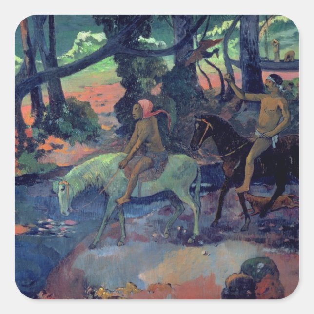 Paul Gauguin | The Escape, The Ford, 1901 Square Sticker (Front)