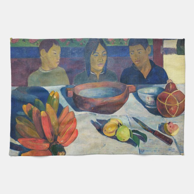 Paul Gauguin - The Meal / Bananas Kitchen Towel (Horizontal)