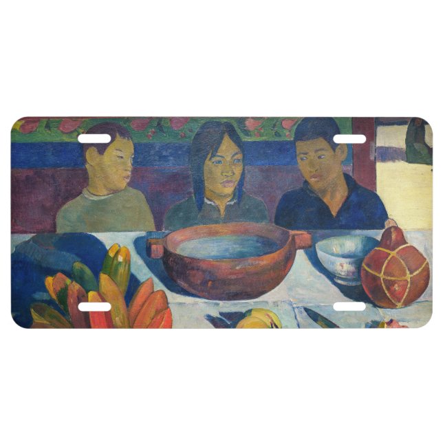 Paul Gauguin - The Meal / Bananas License Plate (Front)